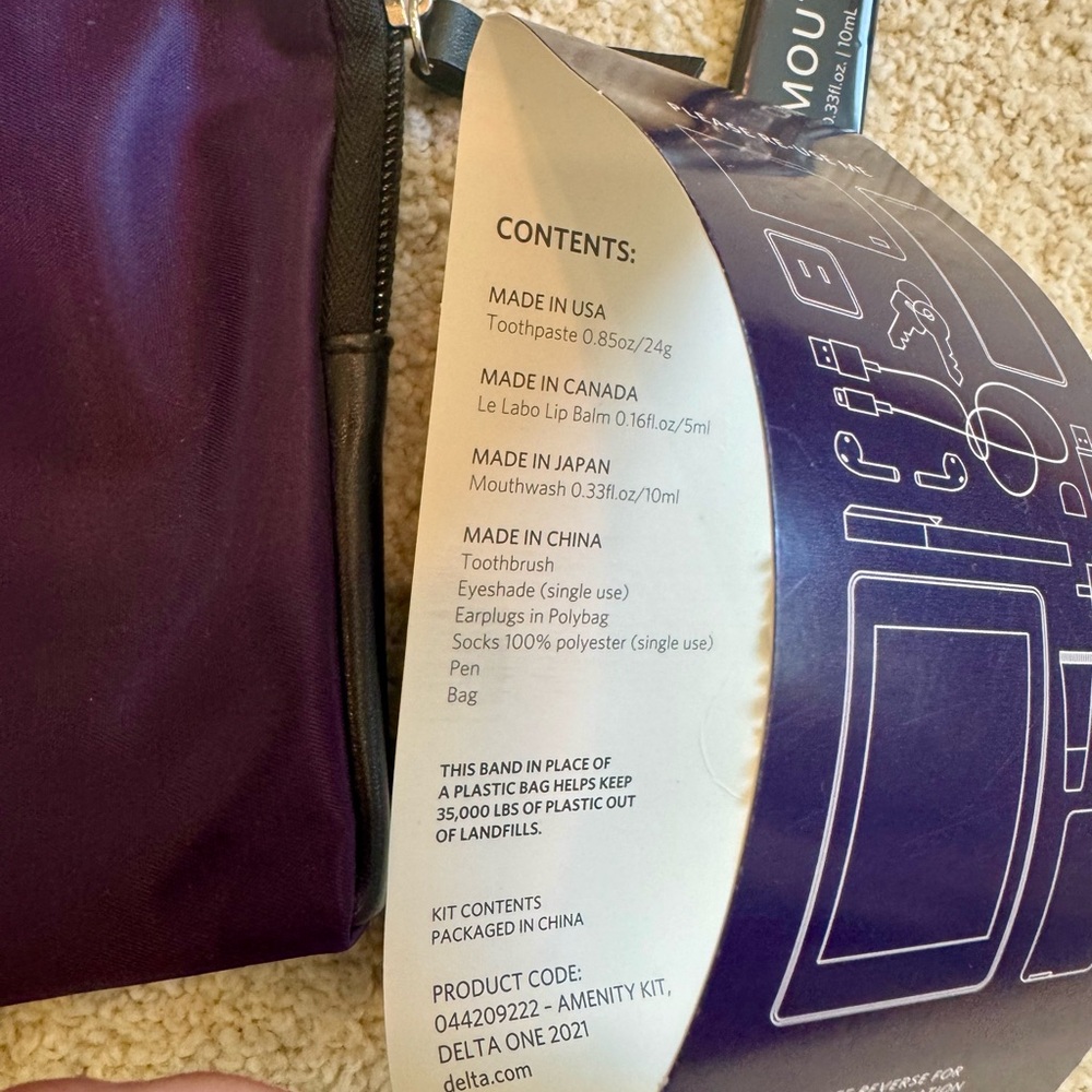 TUMI Delta Travel Pouch ~ Purple - Picture 8 of 12